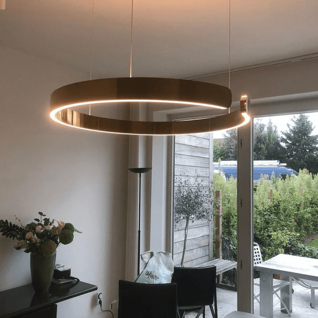 Modern LED Ring Pendant Light for Living Room Ceiling
