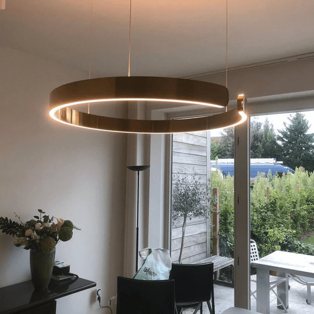 Modern LED Ring Pendant Light for Living Room Ceiling