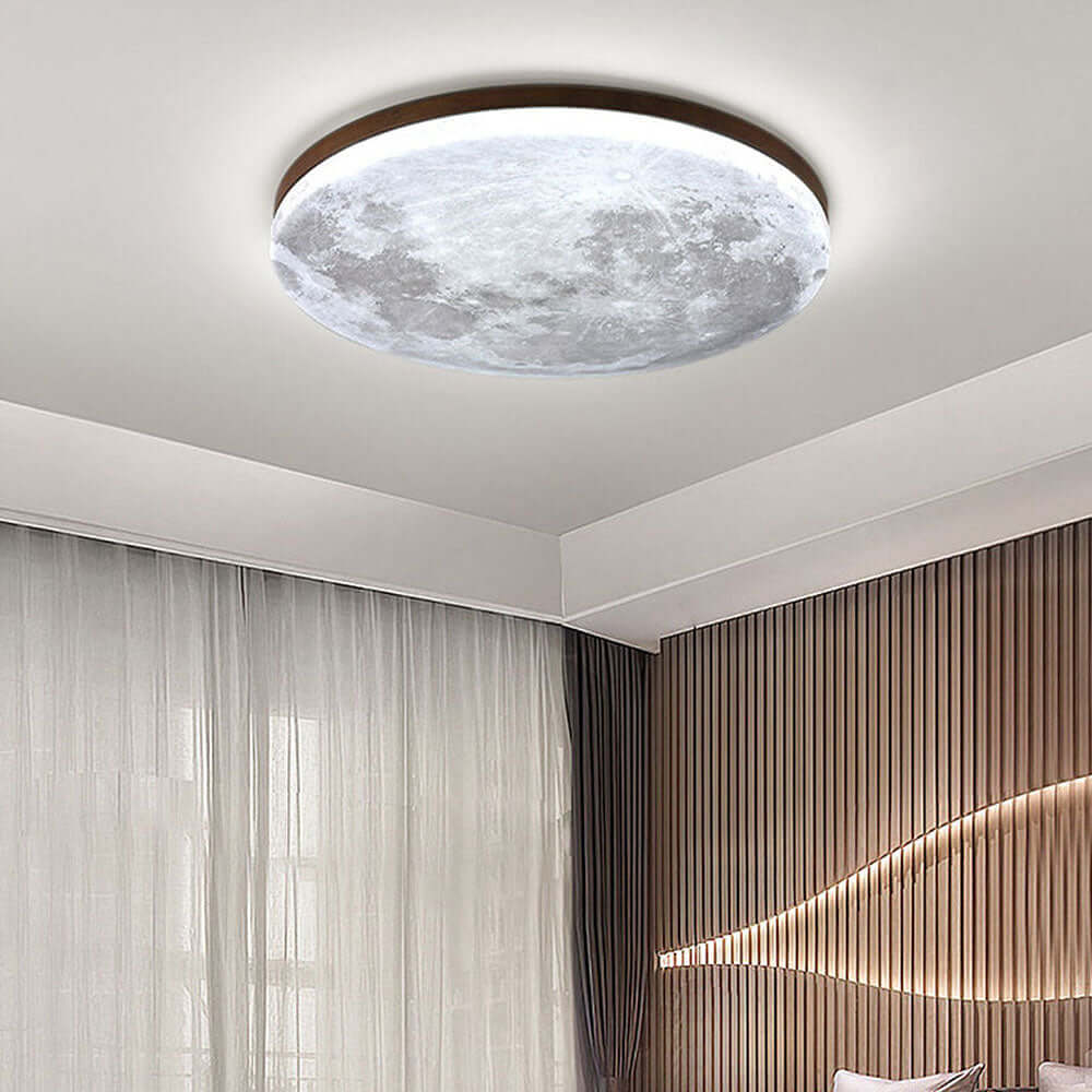 Modern Moon LED Ceiling Light Fixture for Bedroom