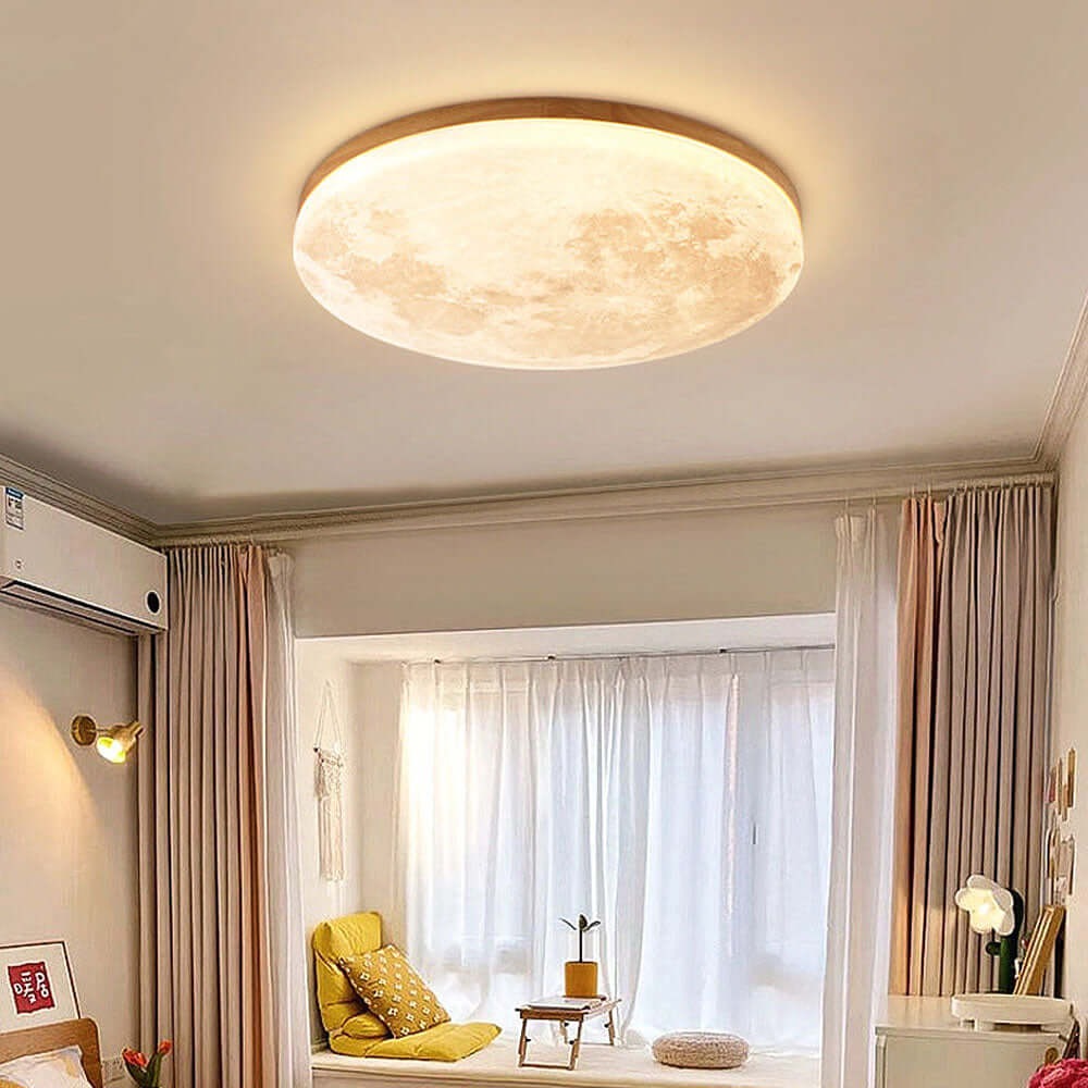 Modern Moon LED Ceiling Light Fixture for Bedroom