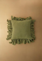 Cotton Cushion Cover with Ruffle Edge for Square Pillows