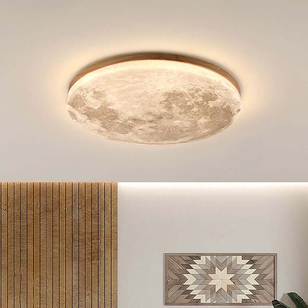 Modern Moon LED Ceiling Light Fixture for Bedroom