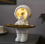 Astronaut Storage Tray with LED Light for Desk Organization