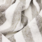 100% Cotton Woven Stripe Throw Blanket with Fringe