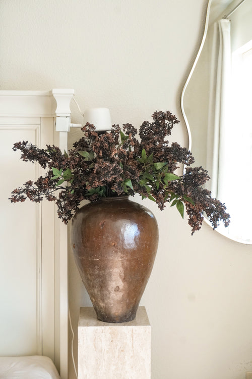 43 Inch Artificial Berry Stem with Leaves for Tall Vase Arrangements