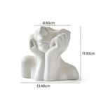 Ceramic Face Vase with Sculptural Design and Modern Artistic