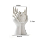 Ceramic Face Vase with Sculptural Design and Modern Artistic