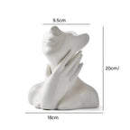 Ceramic Face Vase with Sculptural Design and Modern Artistic