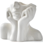 Ceramic Face Vase with Sculptural Design and Modern Artistic