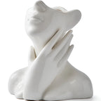 Ceramic Face Vase with Sculptural Design and Modern Artistic
