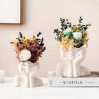 Ceramic Face Vase with Sculptural Design and Modern Artistic