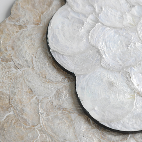 Large Oval Shell Tray for Table Decor and Serving