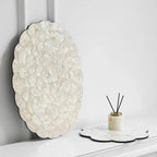 Large Oval Shell Tray for Table Decor and Serving