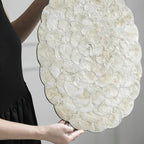 Large Oval Shell Tray for Table Decor and Serving