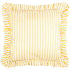 Water Resistant Striped Cushion Cover with Ruffle Trim