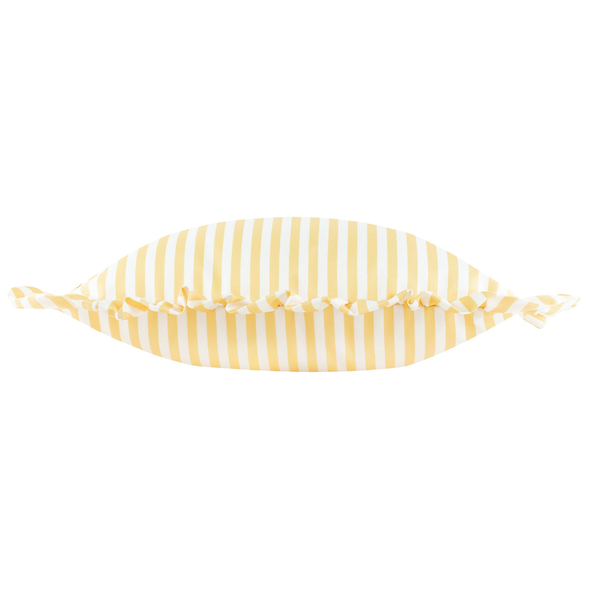 Water Resistant Striped Cushion Cover with Ruffle Trim