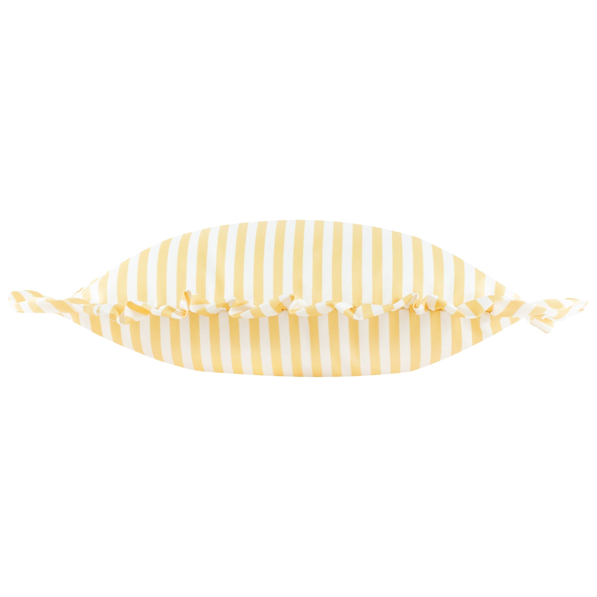 Water Resistant Striped Cushion Cover with Ruffle Trim