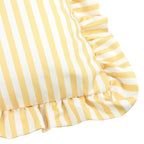 Water Resistant Striped Cushion Cover with Ruffle Trim