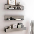 Floating Stainless Steel Wall Shelf Storage and Decor