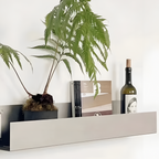 Floating Stainless Steel Wall Shelf Storage and Decor