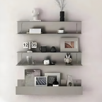 Floating Stainless Steel Wall Shelf Storage and Decor
