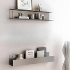 Floating Stainless Steel Wall Shelf Storage and Decor