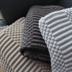 Nordic Knitted Throw Blanket with Fringe for Sofa and Bed