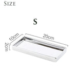 Rectangular Ceramic Tray with Silver Finish