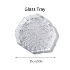 Irregular Glass Jewelry Tray for Rings and Earrings Display