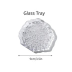 Irregular Glass Jewelry Tray for Rings and Earrings Display