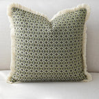 Geometric Cushion Cover with Frill Edge for Sofa and Bed