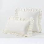 Velvet Cushion Cover with Ruffle Edge Square Pillows
