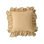 Cotton Cushion Cover with Ruffle Edge for Square Pillows