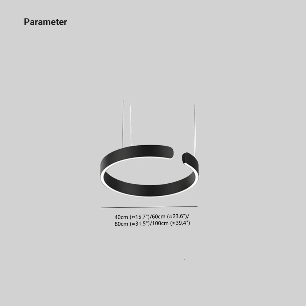 Modern LED Ring Pendant Light for Living Room Ceiling
