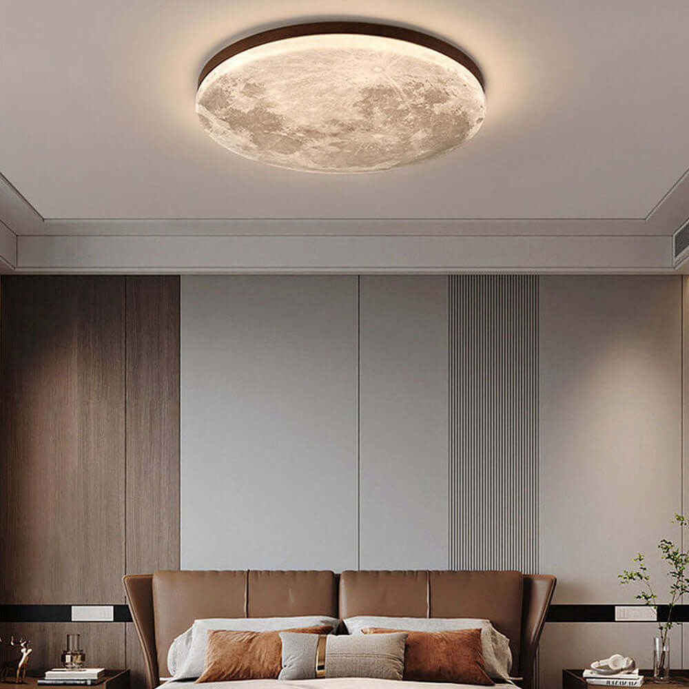 Modern Moon LED Ceiling Light Fixture for Bedroom