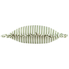 Water Resistant Striped Cushion Cover with Ruffle Trim