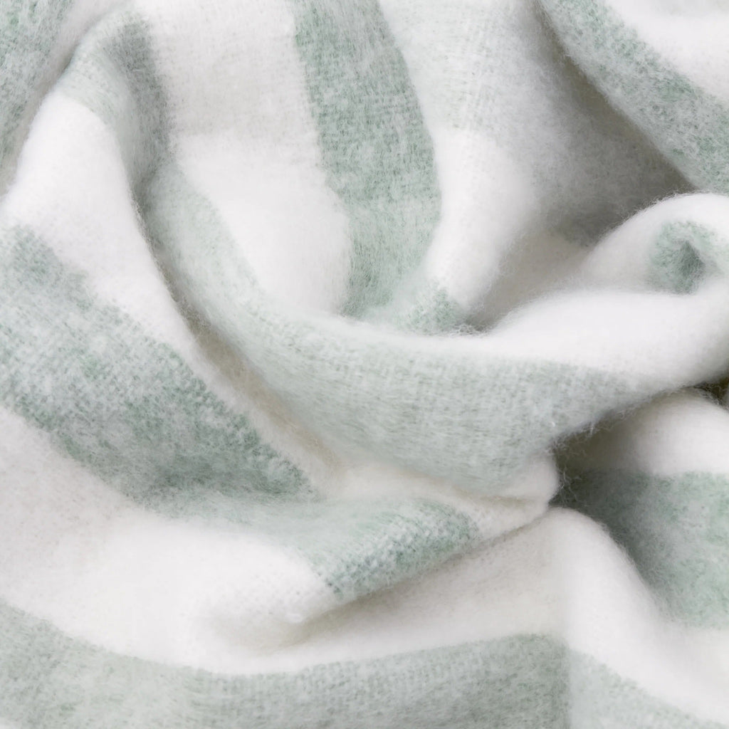 100% Cotton Woven Stripe Throw Blanket with Fringe